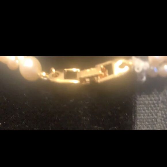 Napier Necklace 3 Strands Pearls and Gold Beads | Color: Gold | Size: 18.5 | - Picture 5 of 9